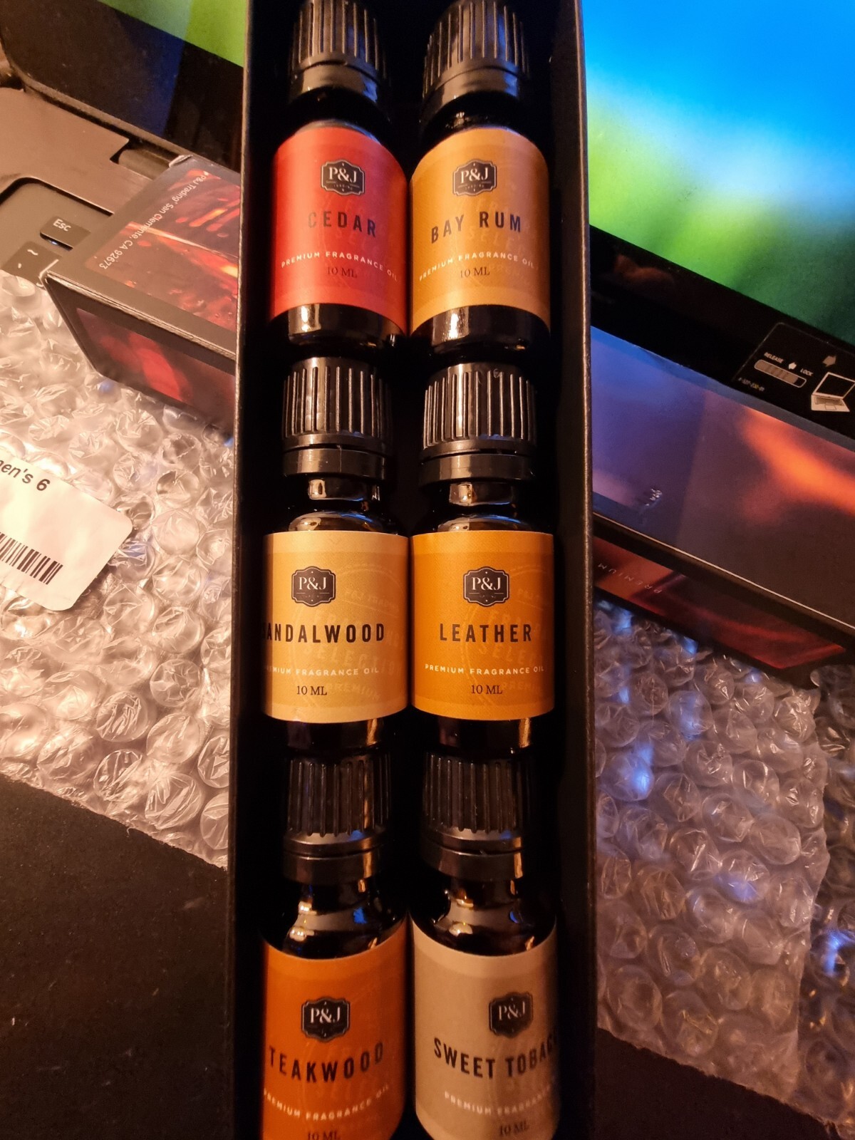 P&J Trading Fragrance Oil Gentlemen’s Set | Leather, Sweet Tobacco, Teakwood NEW