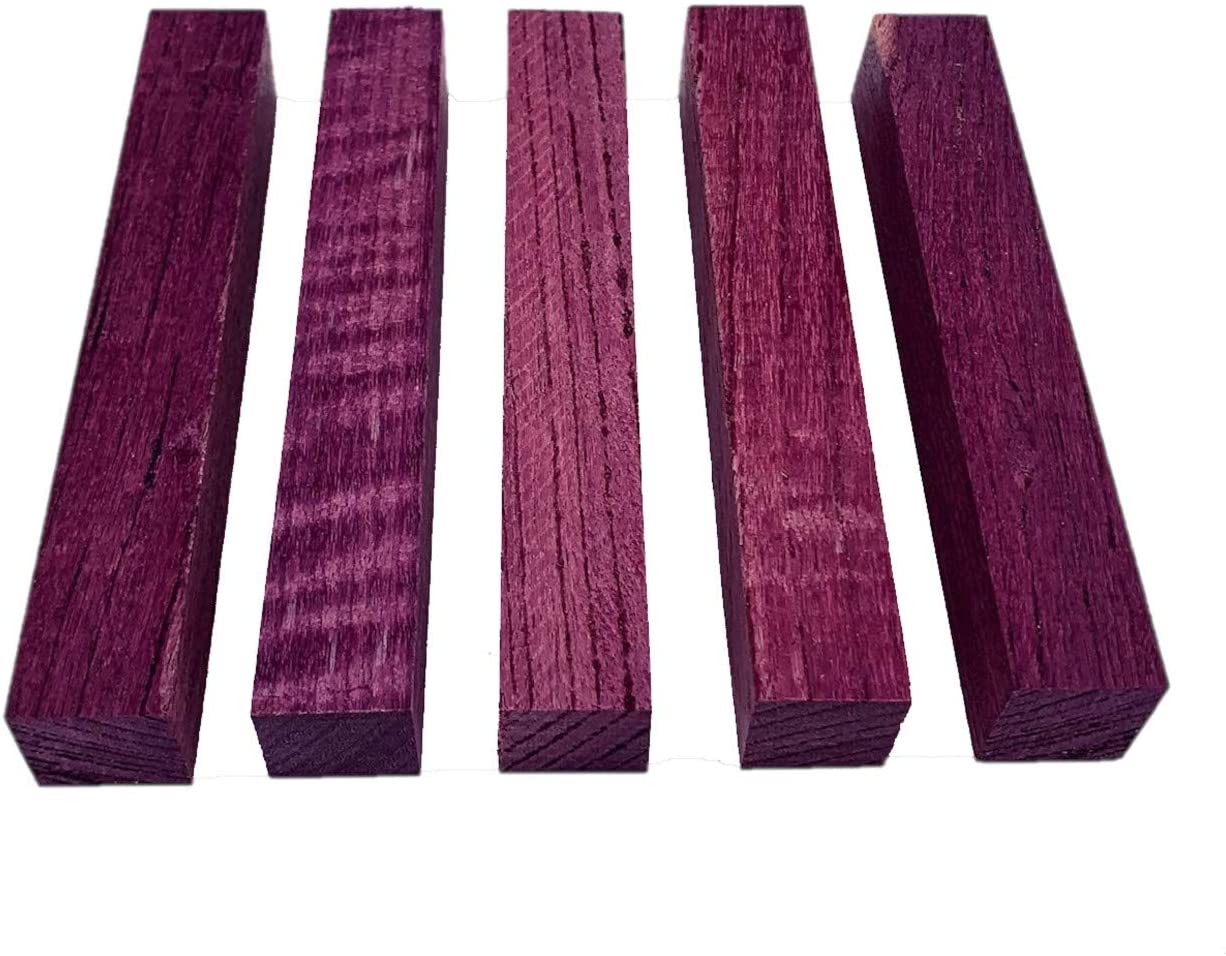 Purpleheart Pen Blanks – 3/4″ x 3/4″ x 5″ (5 Pcs)