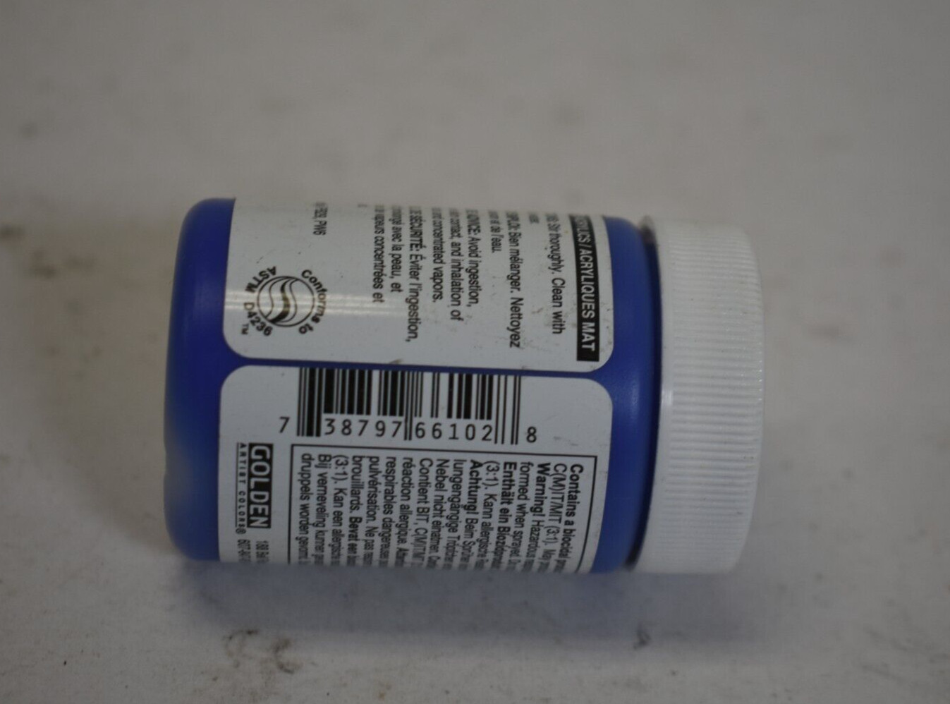 Golden SoFlat Matte Acrylic Paint Ultramarine Blue Mixture 6610-2 2fl oz Mixture