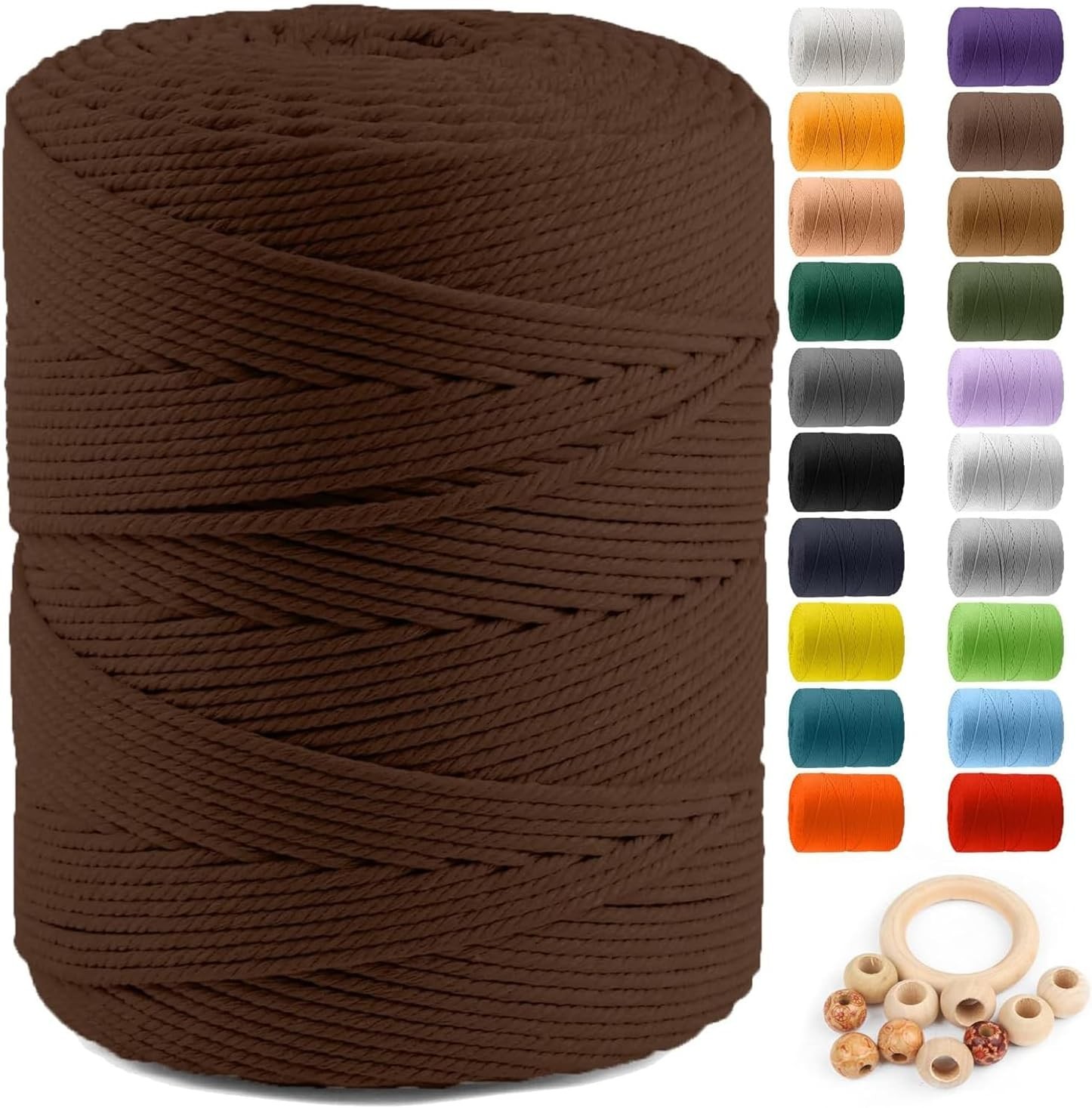 Eco-Friendly 4mm Brown Macrame Rope 500m