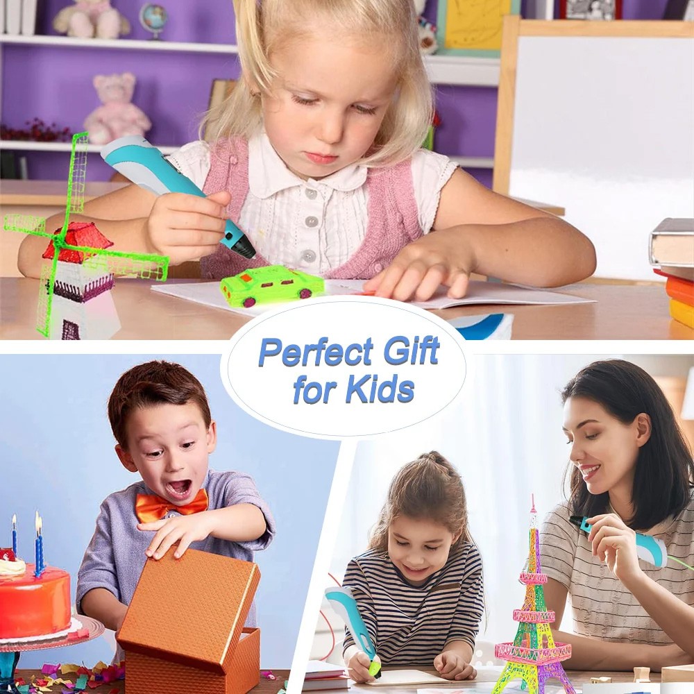 3D Printing Pen Kids Bundle – Birthday Gift set for Creative Minds 20 Colors US
