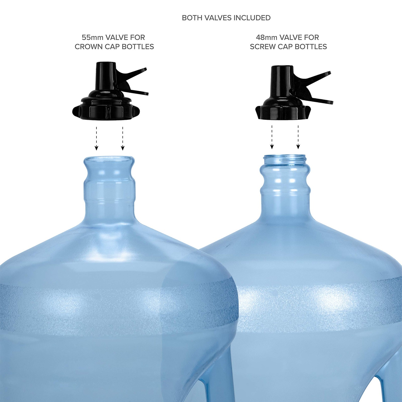 Brio Stainless Steel 3-5 Gallon Water Jug Stand and 2 Gallon”, Black