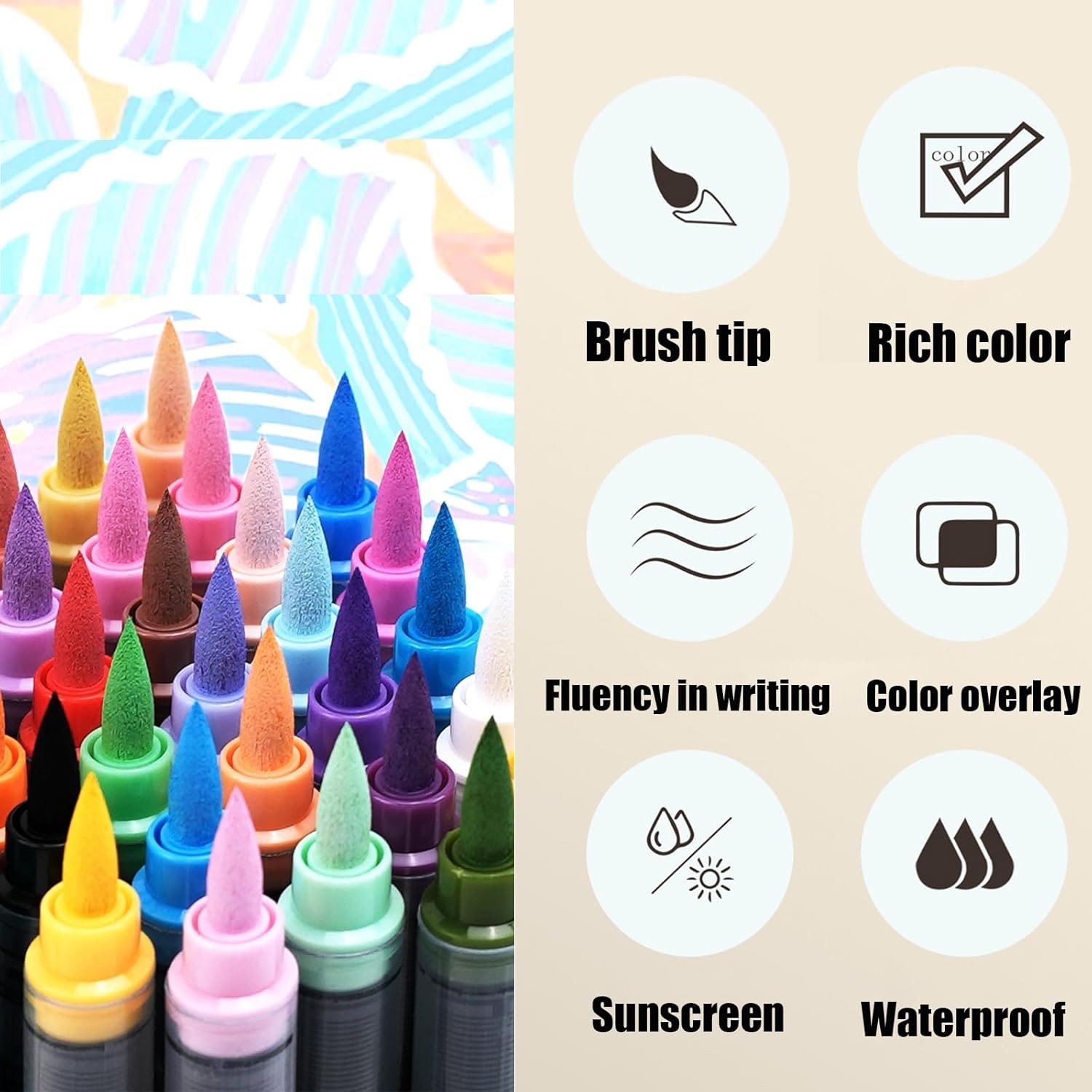 Skin Tone Acrylic Paint Pens,Colored 1 Count (Pack of 1),