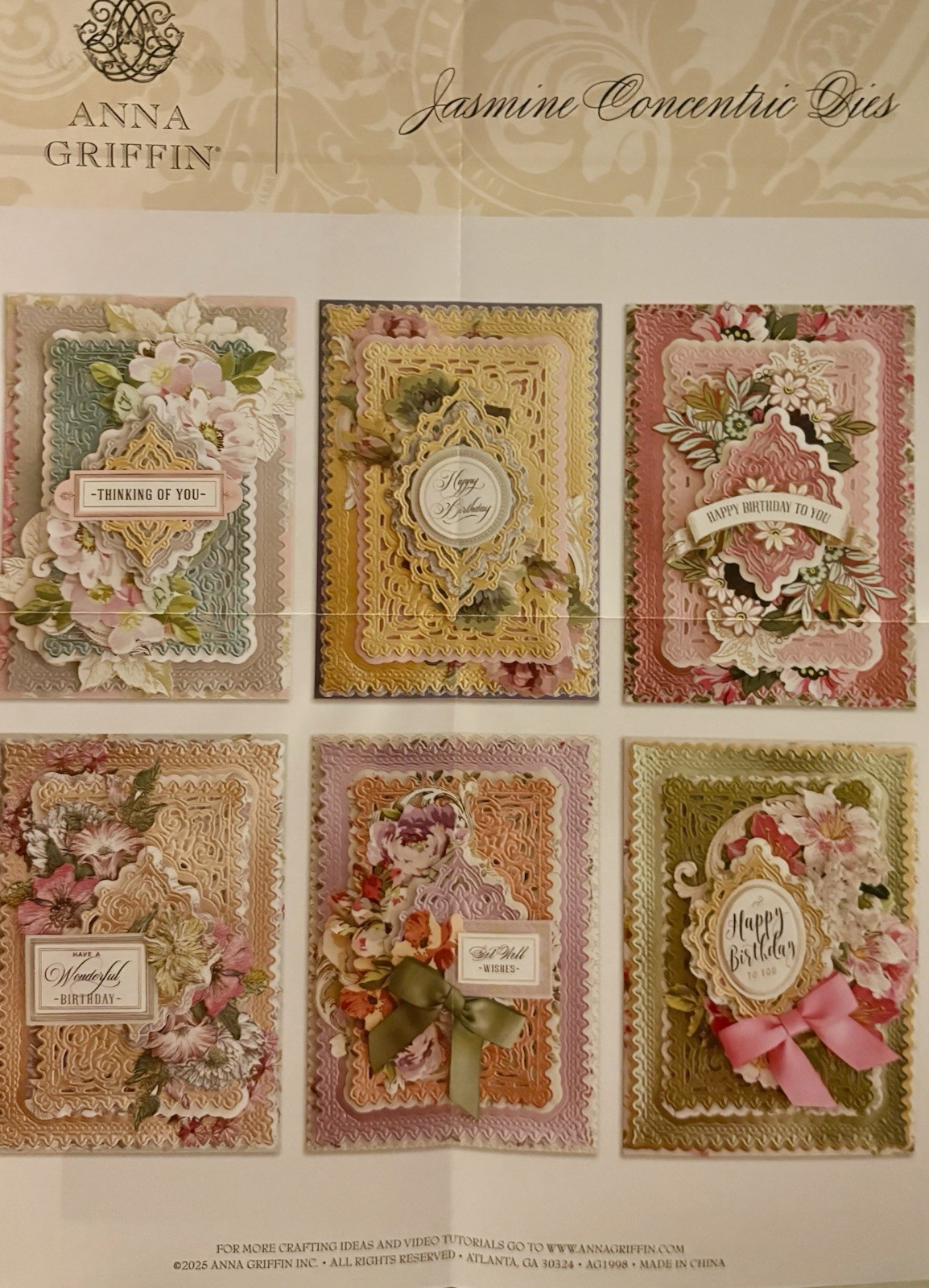 Anna Griffin Jasmine Concentric Dies, Graceful Layered Designs You Will Love