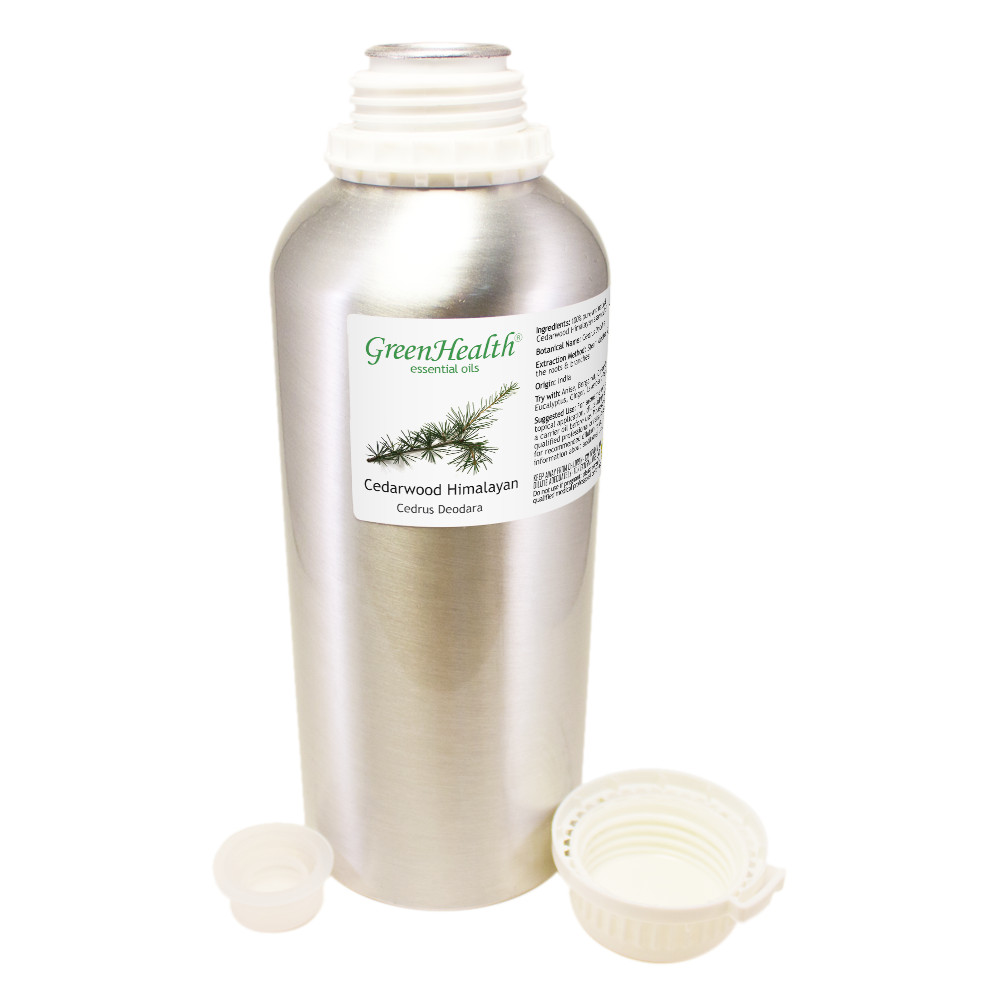 32 fl oz Cedarwood Himalayan Essential Oil Pure & Natural in Aluminum Bottle