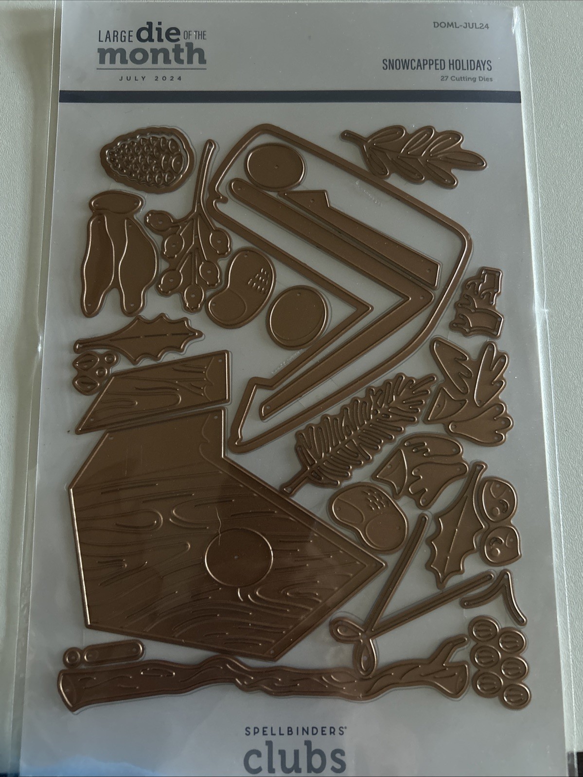 NEW Spellbinders Large Die Of The Month July 2024 SNOWCAPPED HOLIDAYS Christmas