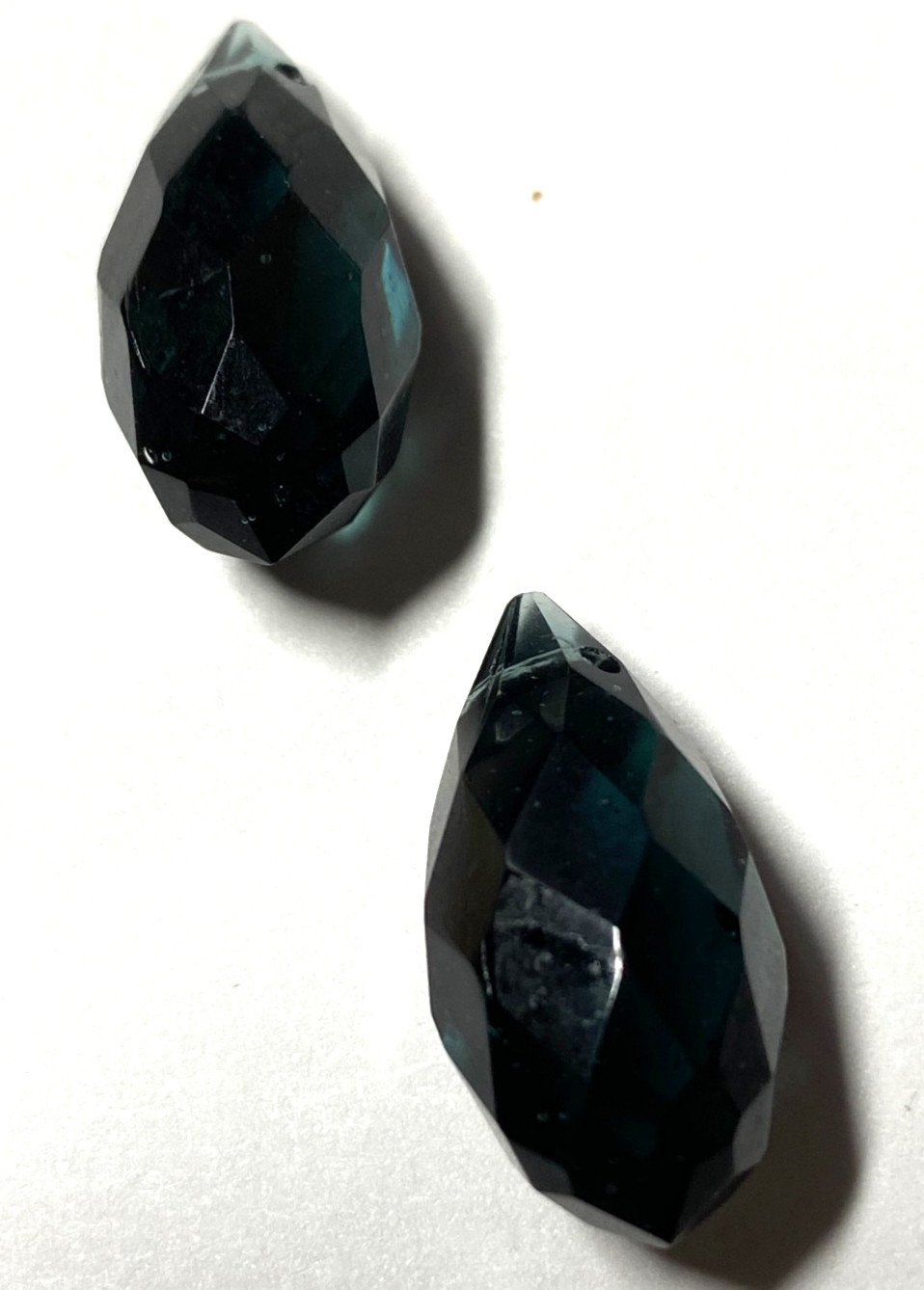 Faceted Briolette Teardrop beads 20mm to 30mm