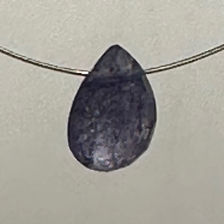 Natural Lavender Sapphire Faceted Briolette Bead | 1.19 cts | 8x6mm |