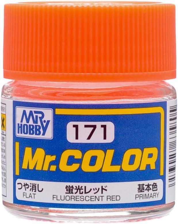 Mr. Hobby C171 Mr. Color Flat Fluorescent Red Lacquer Paint 10ml – US