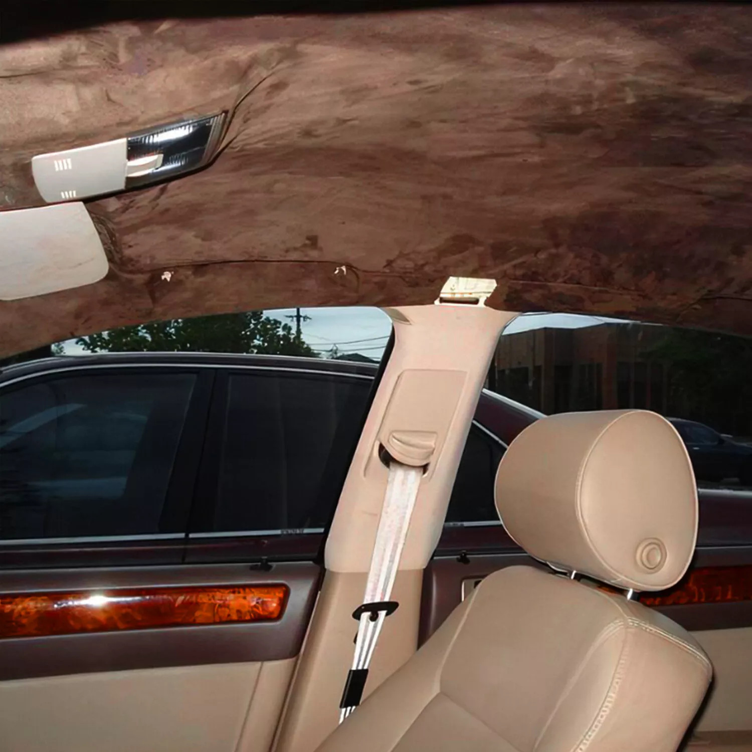 1/8″ Thick Suede Headliner Fabric Foam Back Auto Roof Repair Material Fireproof