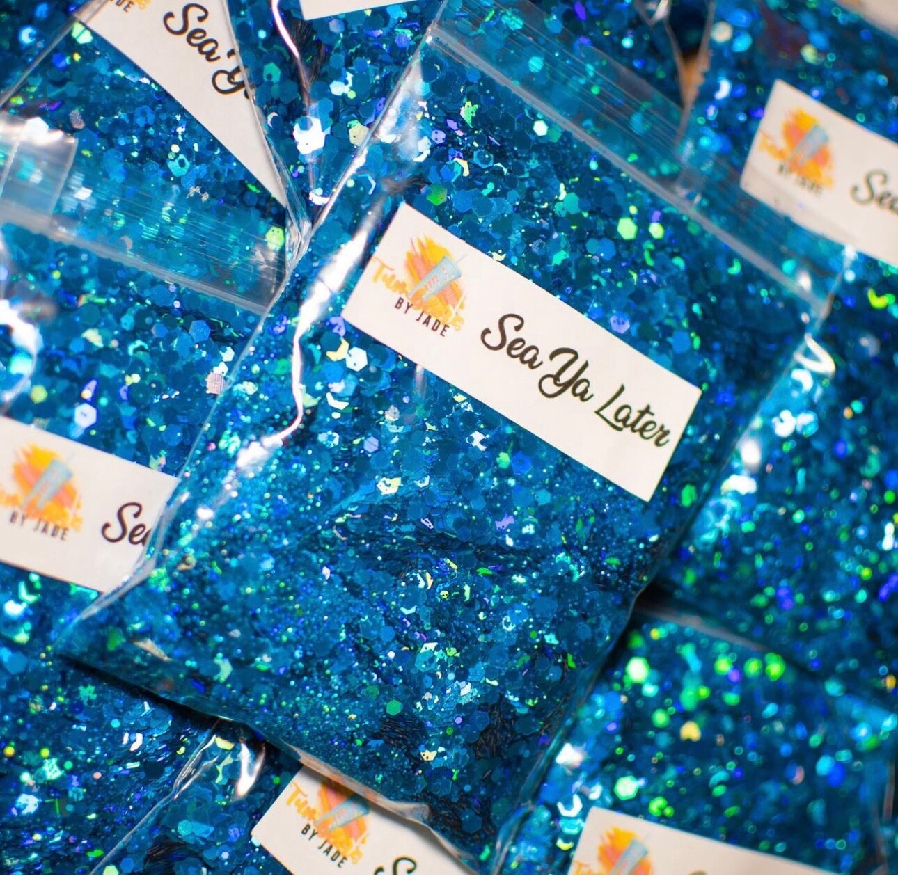 Light Shiny Baby Blue Holographic Chunky Glitter 2 oz Bag (FREE & FAST SHIPPING)