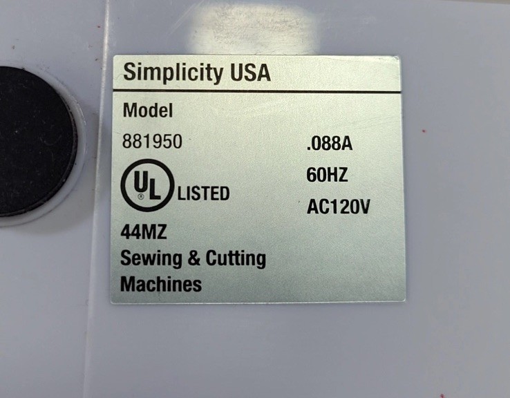 Simplicity Rotary Cutting Machine Model 881950 Unit Only ~ Tested Works