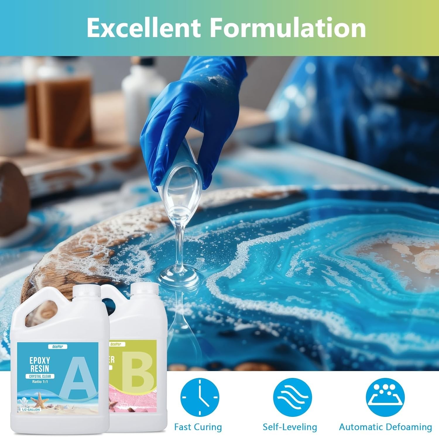 Crystal Clear Epoxy – High Temp Resistance – Wear-resistant