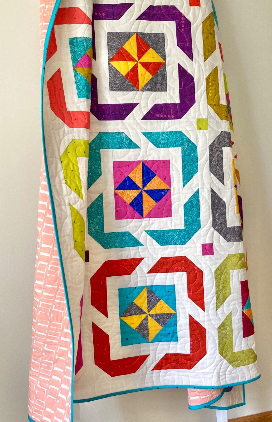Handmade Quilt Throw Size 64″ x 64″ Handmade Quilt for All Ages