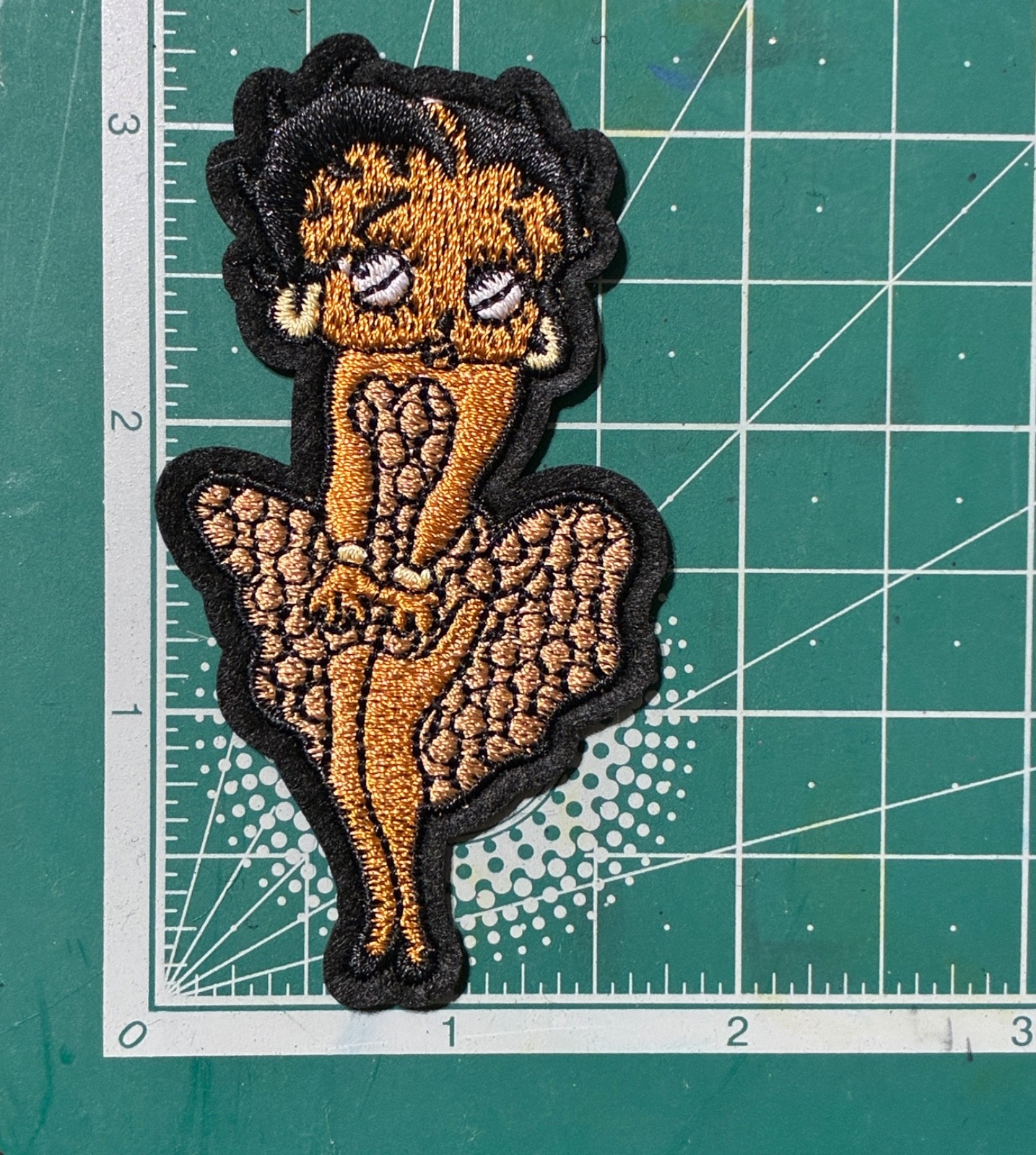 Cute Betty Boop in Monroe Costume Embroidered Iron-On Patch 1.75″W 3.25″H