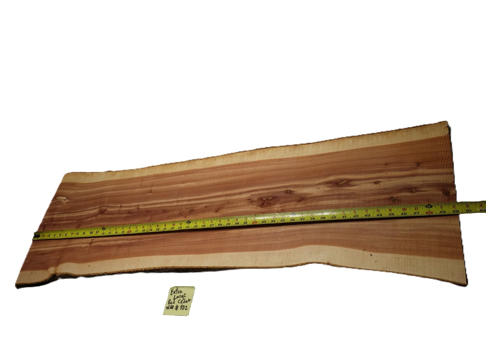 1 LARGE Aromatic Red Cedar Wall Live Edge Slab .75″T x 15-17″W x 49″L SHIPs FREE