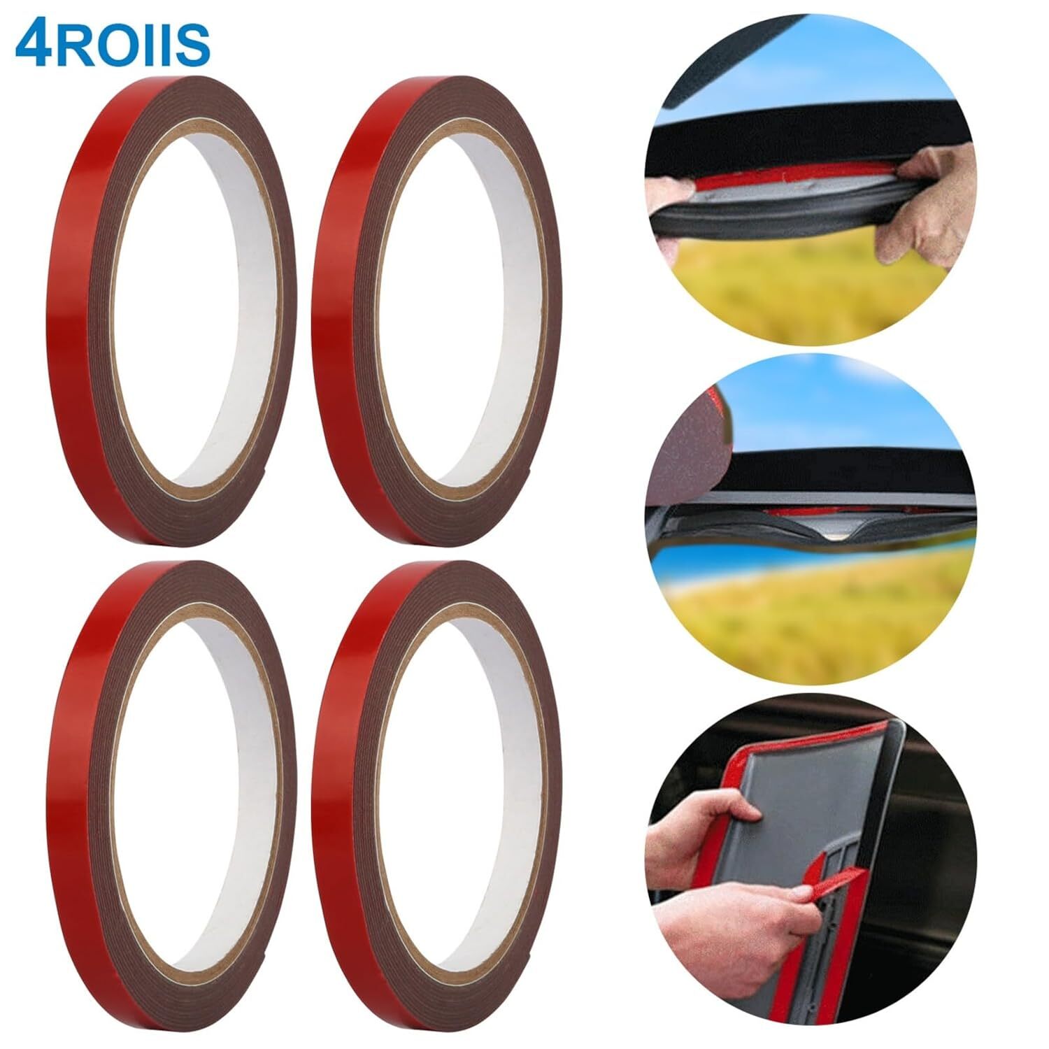100 Auto Tape Acrylic Foam Double Sided Back Car Mounting Adhesive 3m x10mm 10ft