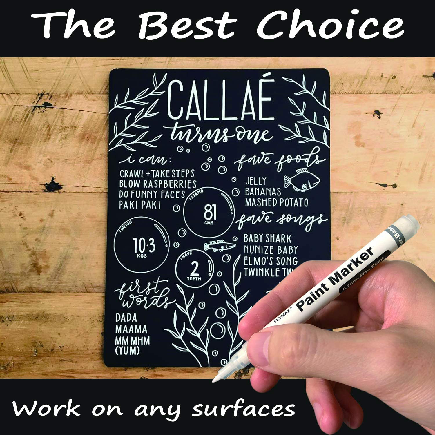Acrylic White Paint Pen, 6 Pack 0.7Mm Permanent Marker for Wood Rock Plastic