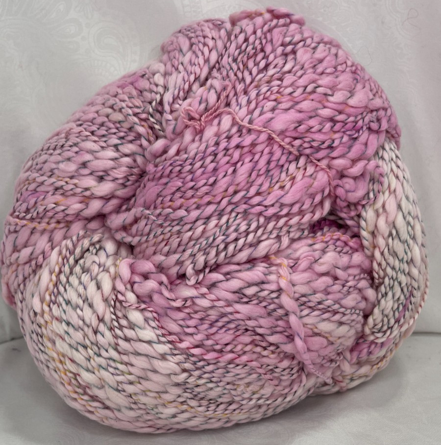 Unbranded Unknown Fiber Pink Yarn Lot of 2 Hanks
