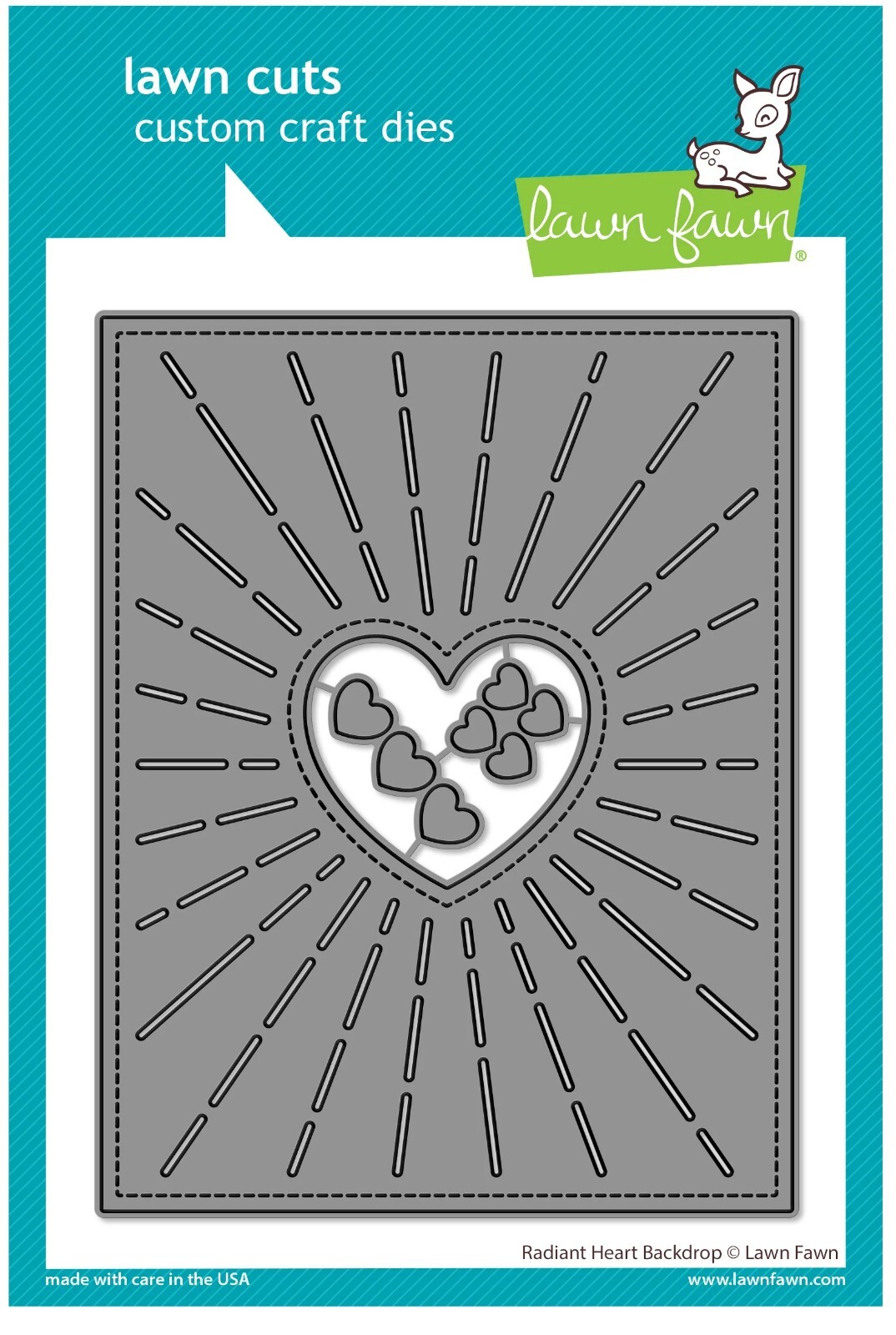 New! Lawn Fawn Radiant Heart Backdrop Die LF3320