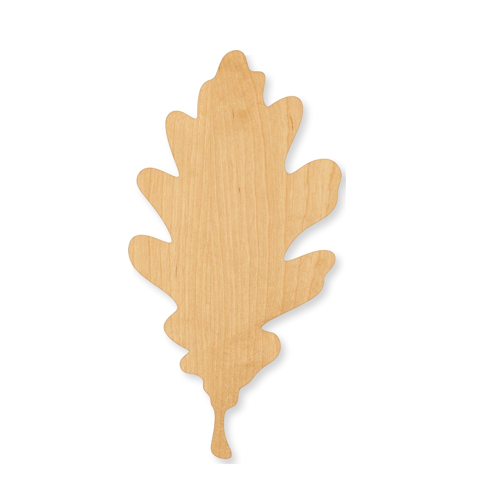 Unfinished Oak Leaf 2 Wood Cutout Craft Blank, Unfinished Baltic Birch DIY Shape