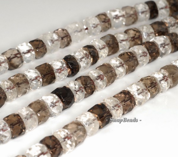 10X7MM MIX QUARTZ GEMSTONE FACETED RONDELLE LOOSE BEADS 7inch