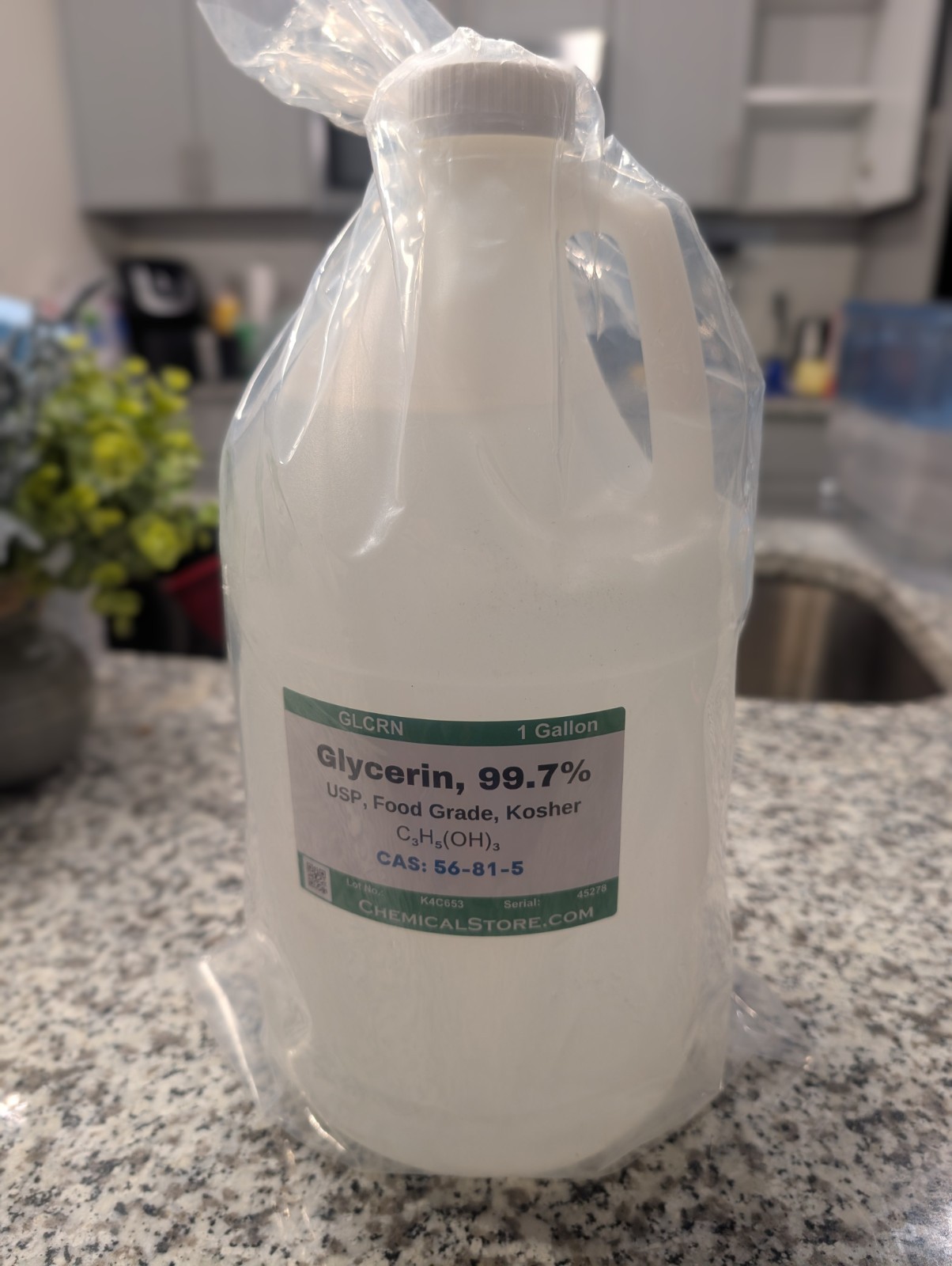 Pure Glycerin 99.7% USP Food Grade Kosher – 1 Gallon