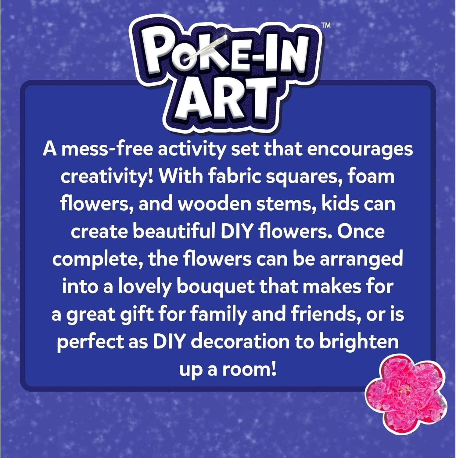 Creative Poke-in Art Flower Kit – DIY Craft for Kids Ages 4-9, Skill Development