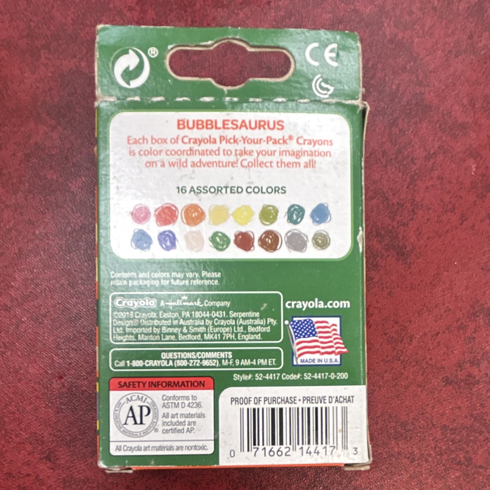 Crayola Bubblesaurus Crayons 16 Count Assorted Colors Multicolor