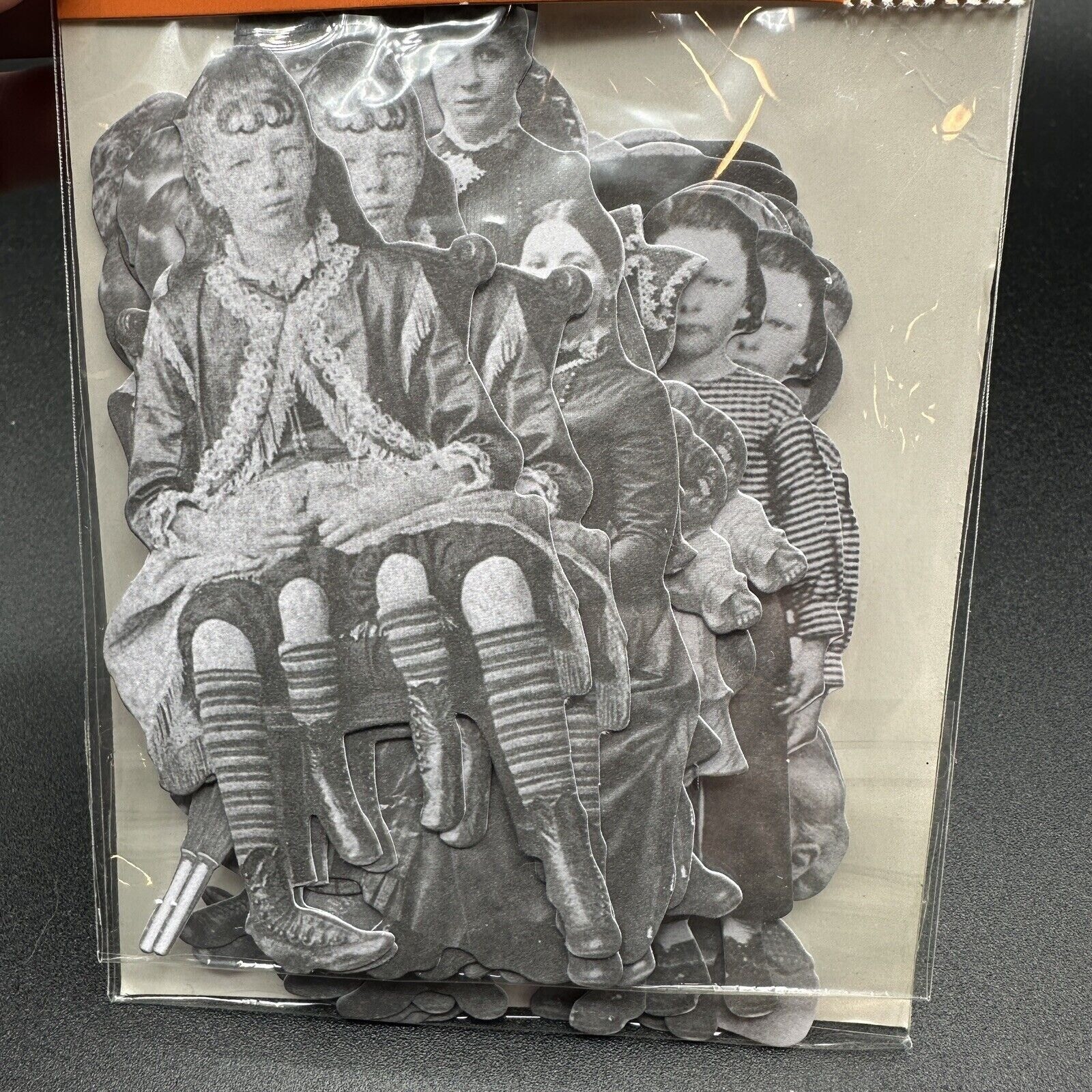 Die Cut Shapes Tim Holtz Style Retro Vintage Black & White People 24 pc