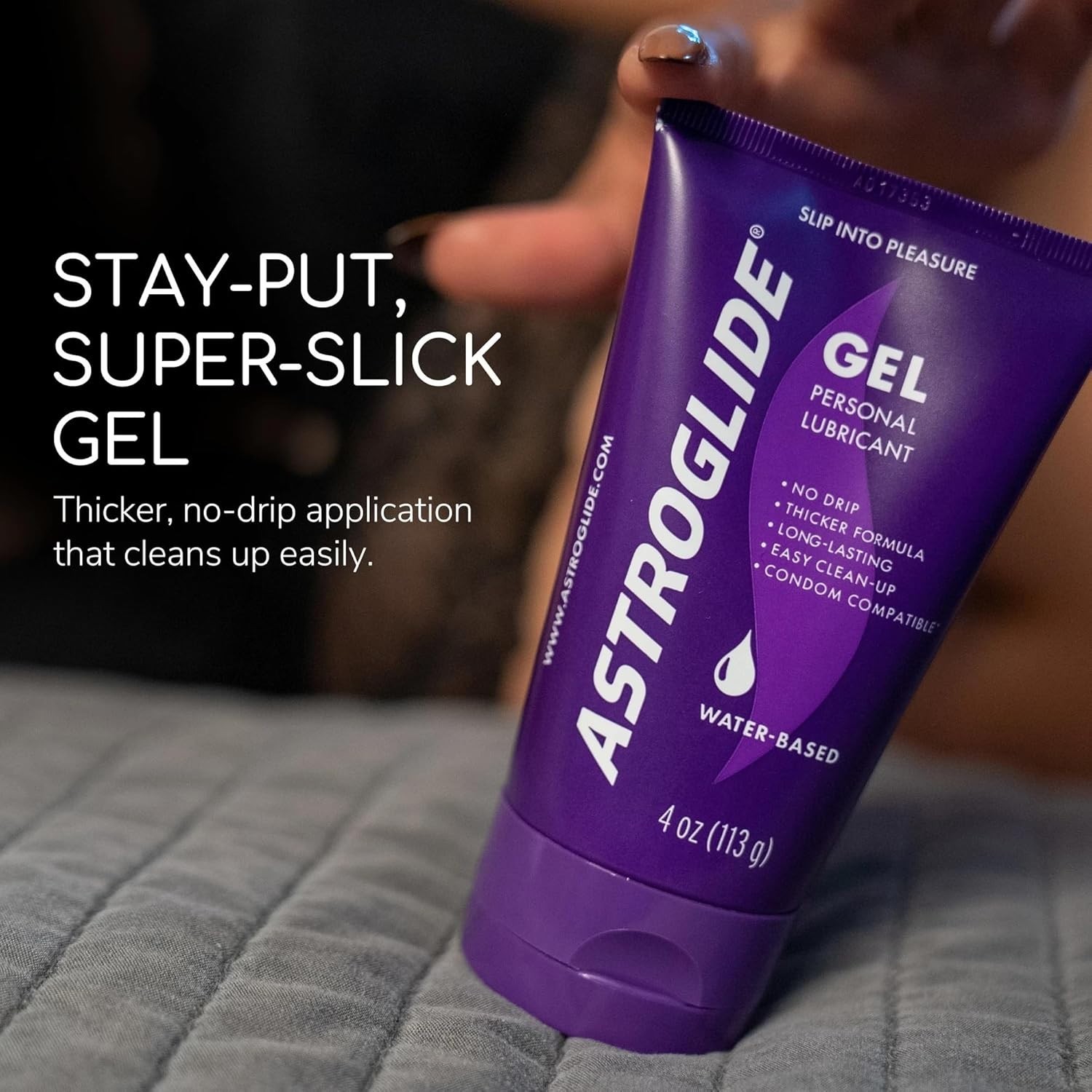 Astroglide Water Based Personal Lubricant Sex Gel for Couples, Men and Women 4oz