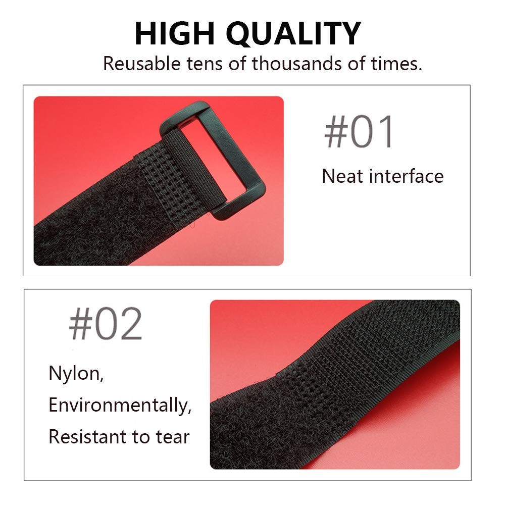 Tangser Cable Straps 1 Inch Wide, 18 Cinch 1” x 18 ”- 16pcs, Black
