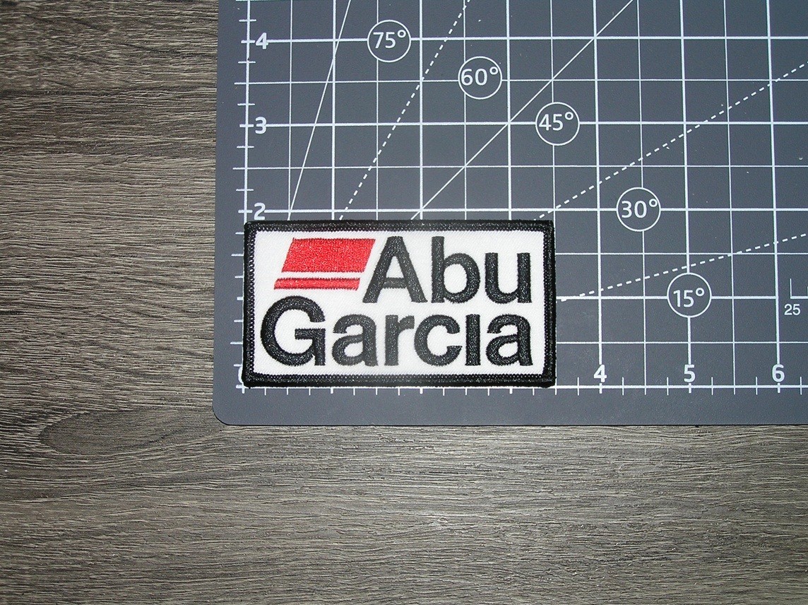 Abu Garcia Fishing Reels Equipment Embroidered Iron On Patch 3.5″ x 1.75″