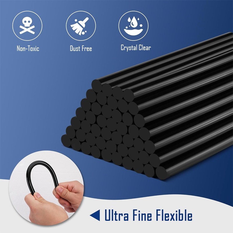 50PCS 11x150mm black glue gun rod a high-temperature glue rod with high adhesion