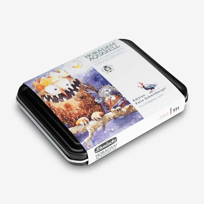 Horadam Watercolor Paint Half Pan Metal Tin Felix Scheinberger Edition Set of 12