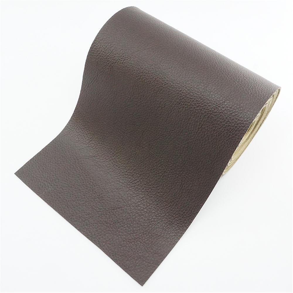 PU Fabric Leather Faux Synthetic Material, DARK BROWN, 6.25″ x 18.5 ft, 1.1mm