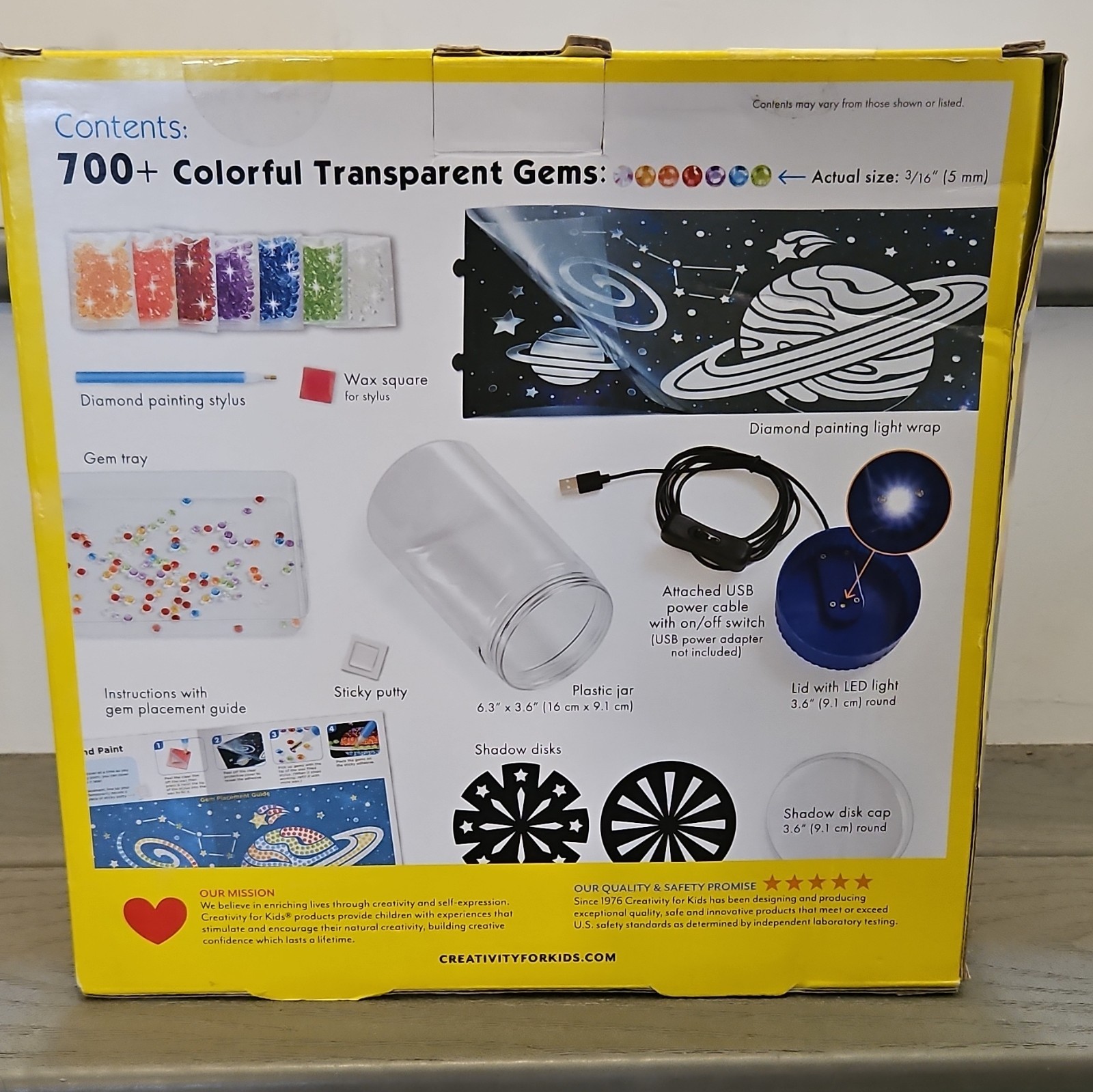 Creativity for Kids Big Gem Diamond Painting Light LED Kids Craft Kit