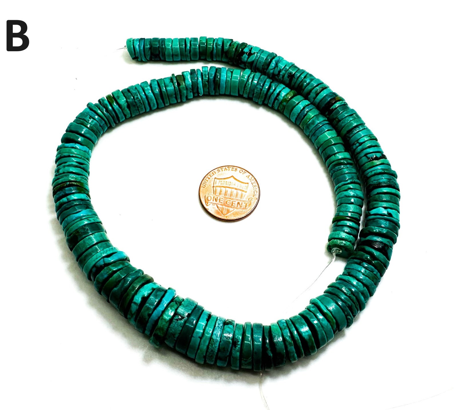 Genuine Blue Turquoise Smooth Flat Disc Hishi Graduated Gemstone Beads PGS280
