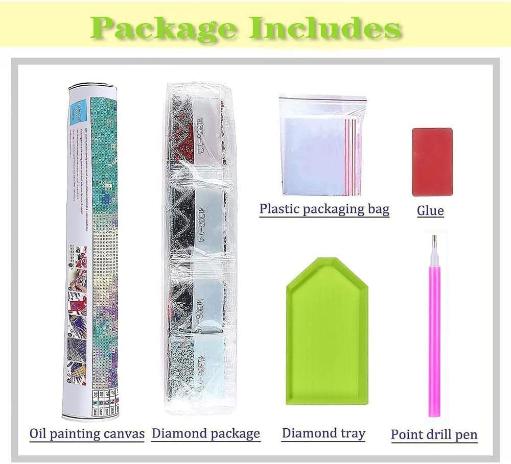 Flower Diamond Art Kit for Adults DIY Floral Painting Craft Decor