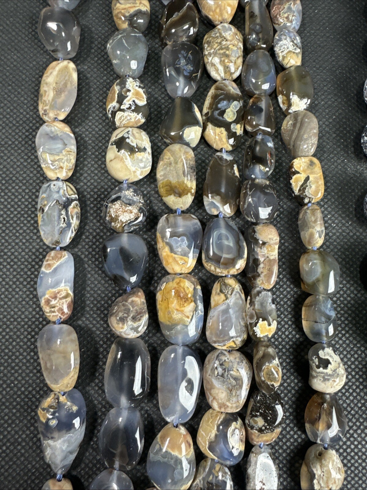 Lot of Fine Jewelry Strands Of Beads,Spacers, Pearls, Pyrite, Fire Agate & Other