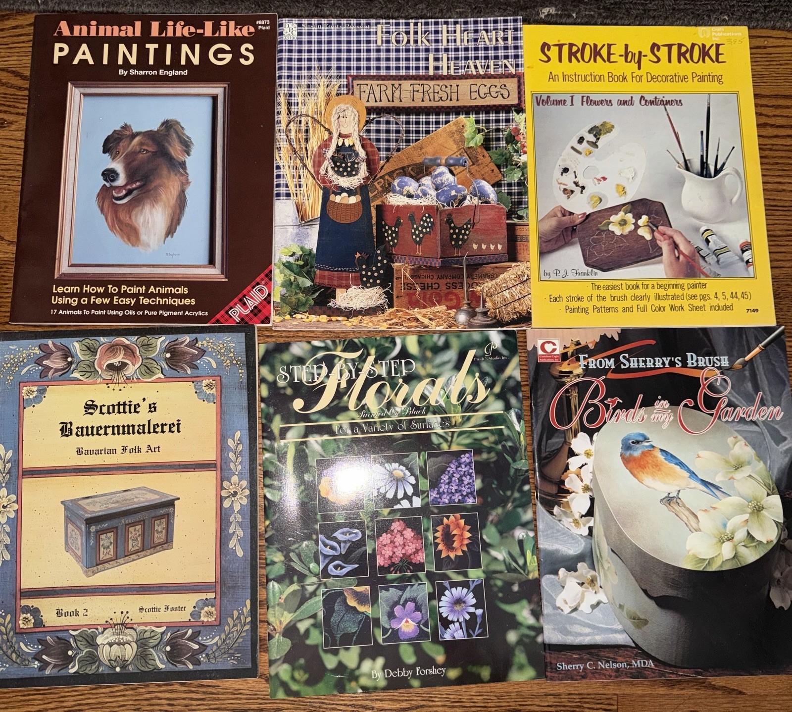 Seller Preview Vintage Tole Painting Book Lots Folk Art Watercolor Craft