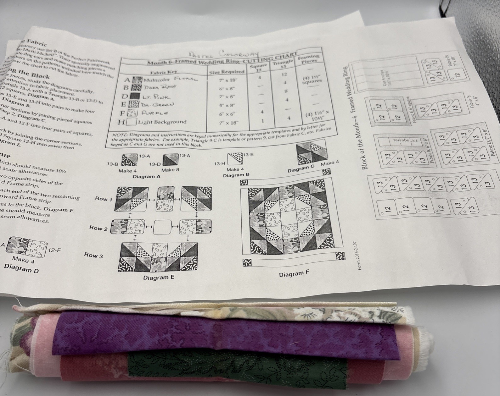 Budding Star Quilts 1-12 Block of the Month Kits Perfect Patchwork Complete