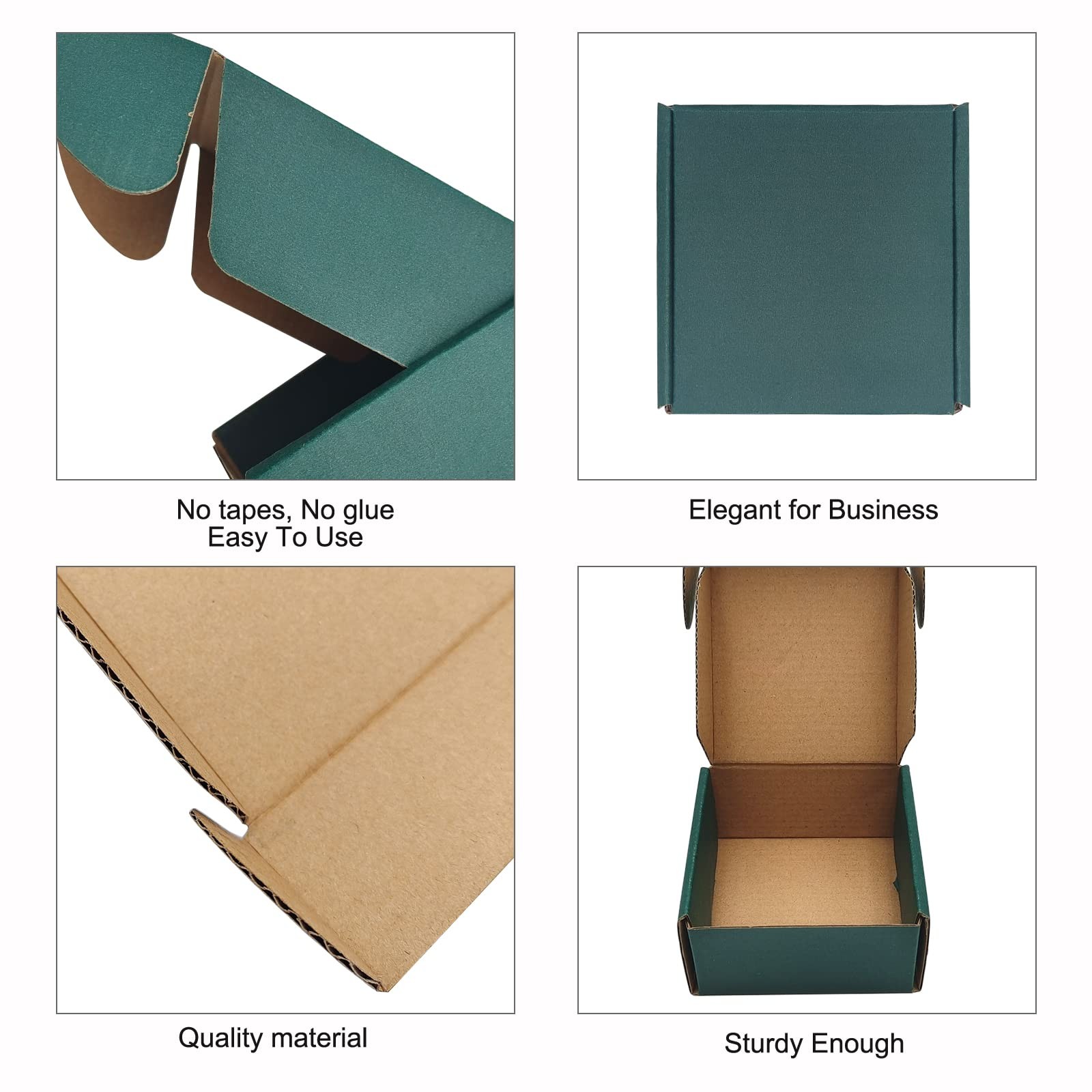 Itechpanda 25 Pack Green Boxes 11 X 8 X 2 Inch Corrugated Cardboard Boxes