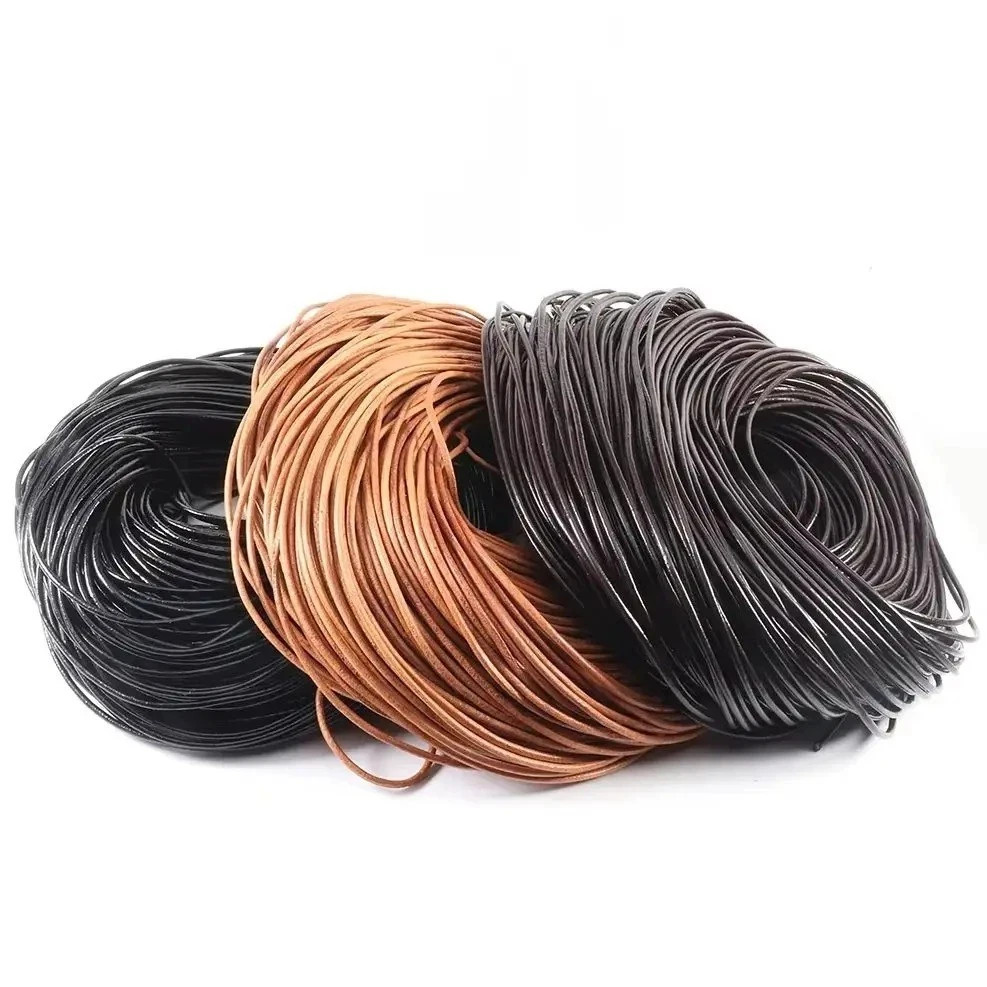 Round Genuine Leather Cord for DIY Jewelry Necklace / Bracelet Making String