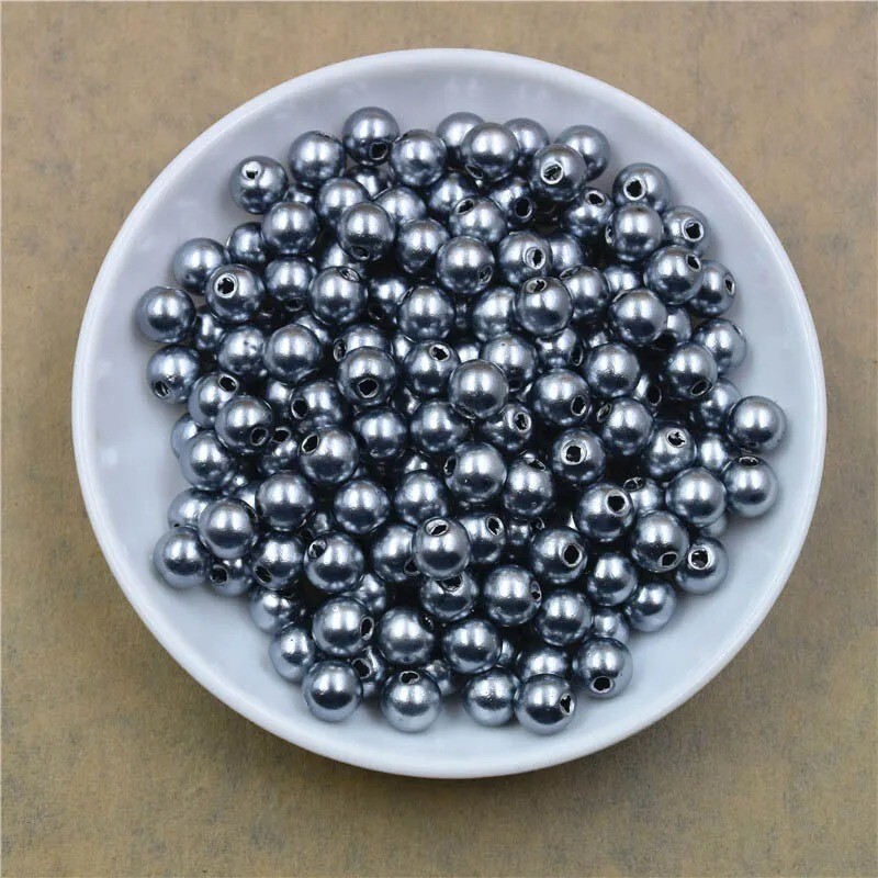 GLASS PEARL BEADS ROUND 3/4/6/8/10/12mm 50x100x300x400x500x1000 Jewelry Making