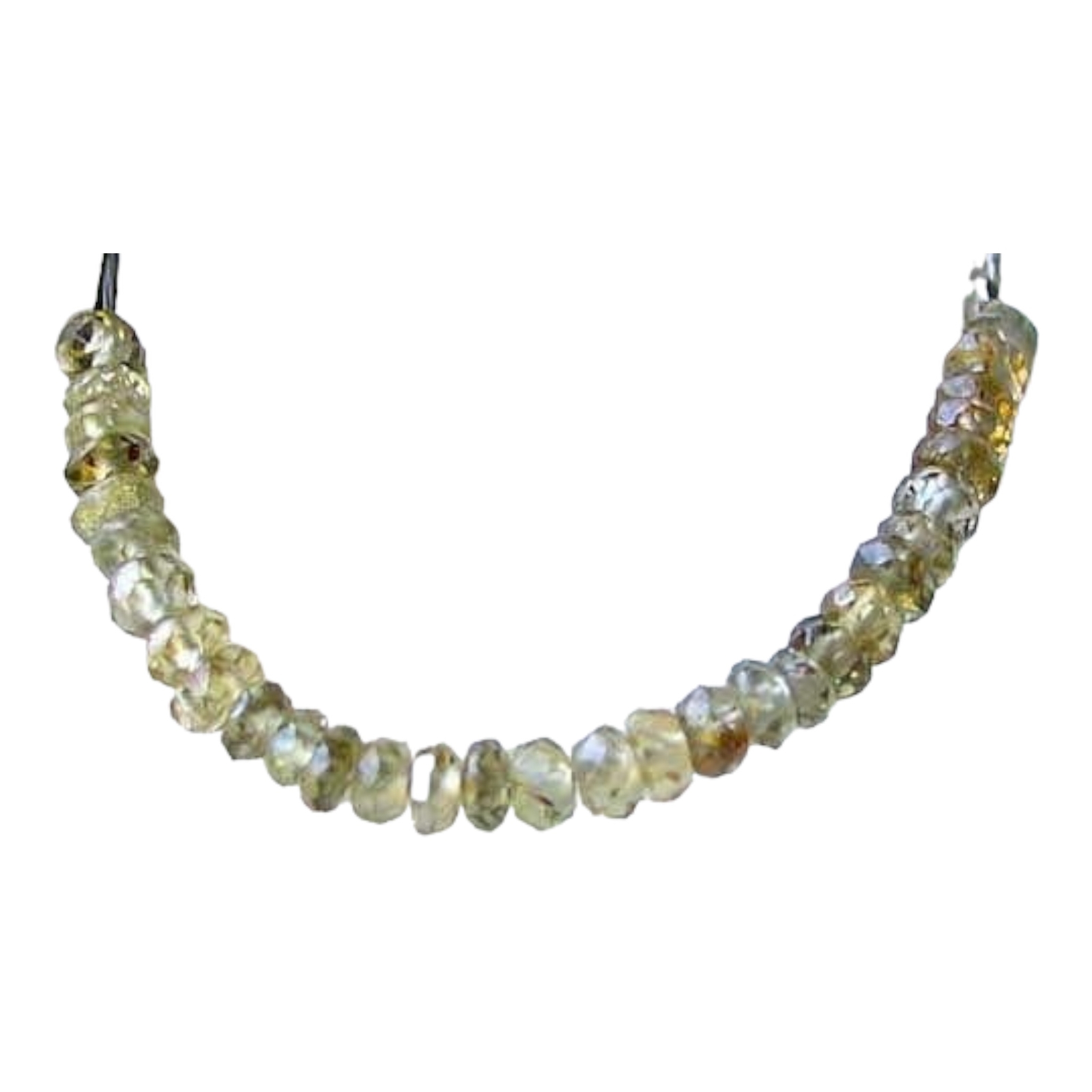 Green Tea Zircon Faceted Roundel Beads | 3×2-2x1mm } 5 Beads |