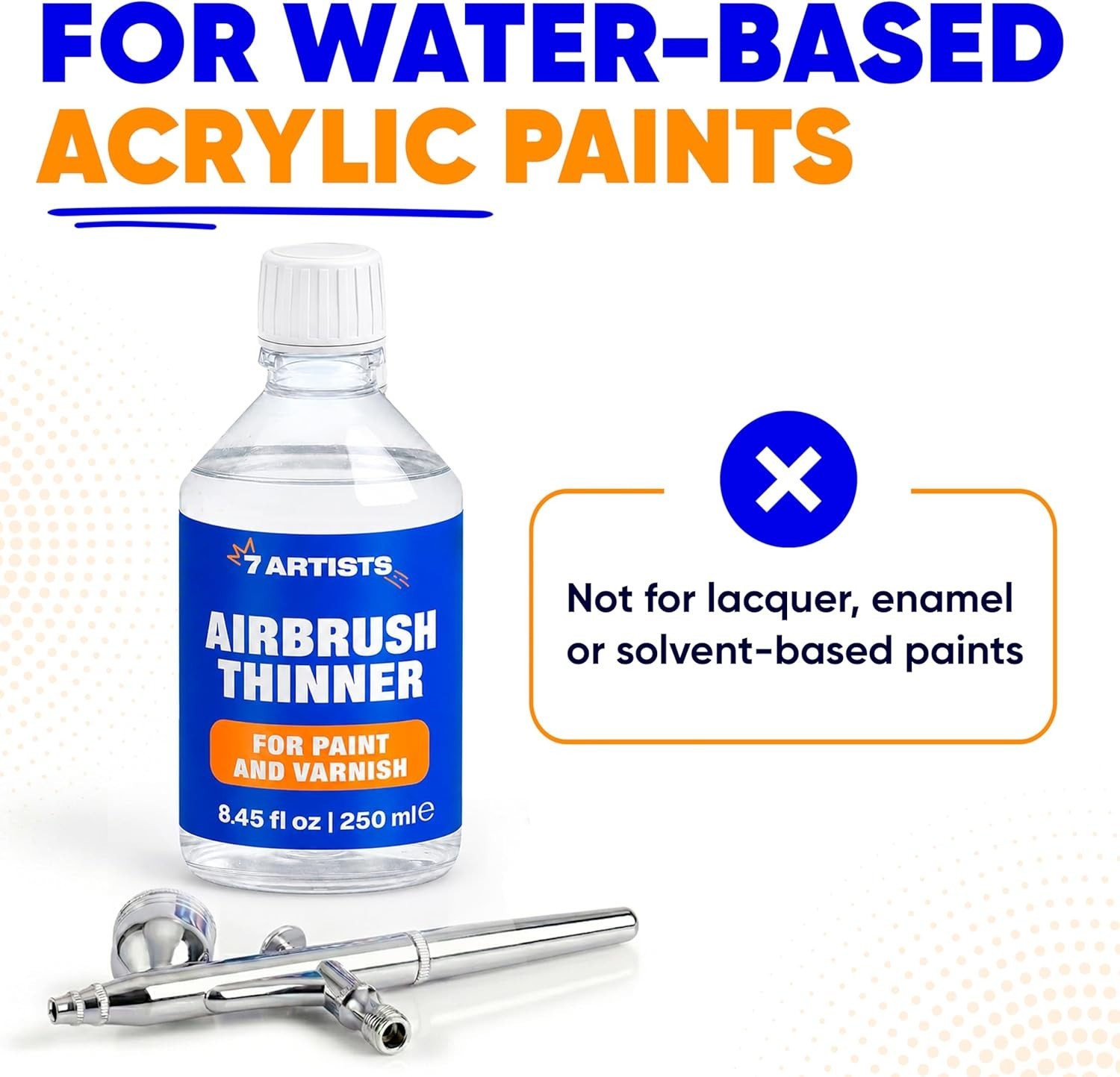 Airbrush Thinner for Acrylic Paint 8.45 fl oz (250 ml) – Water-Based Paint Reduc
