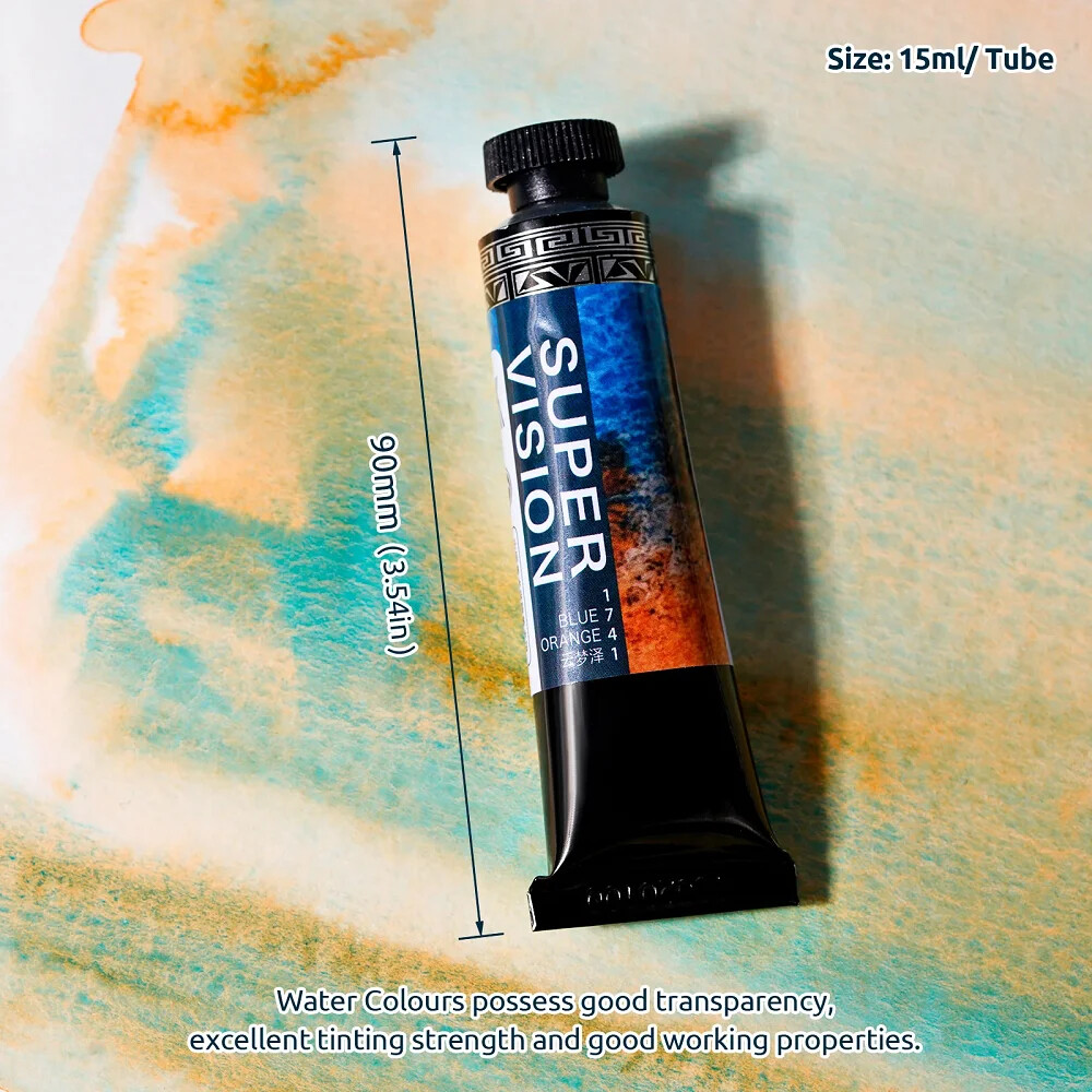 Super Vision Layered Watercolor Pigment Master-level WaterColor Paint 15ml Tubes