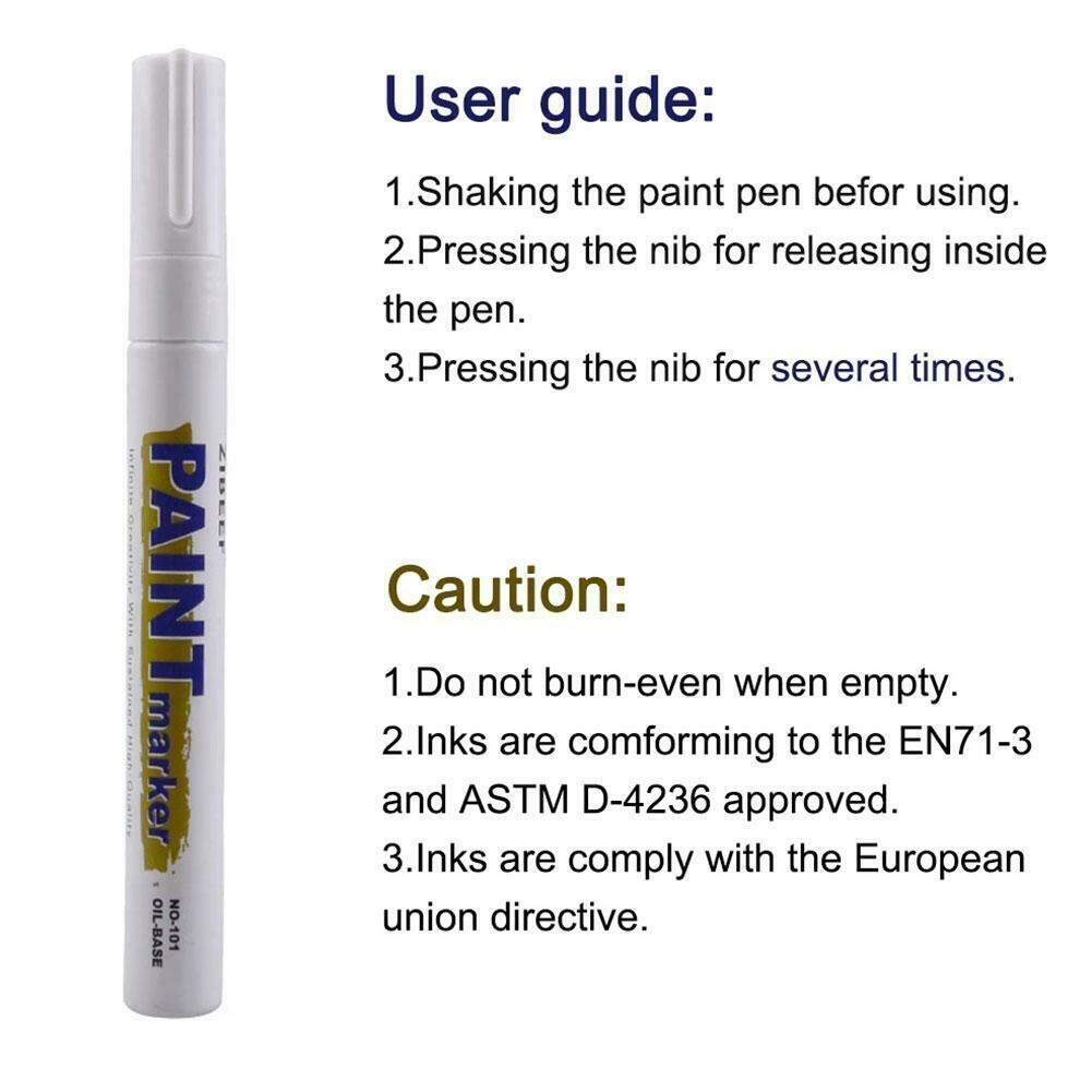 3-12 Paint Pen Marker Waterproof Permanent Car Tire Lettering Rubber