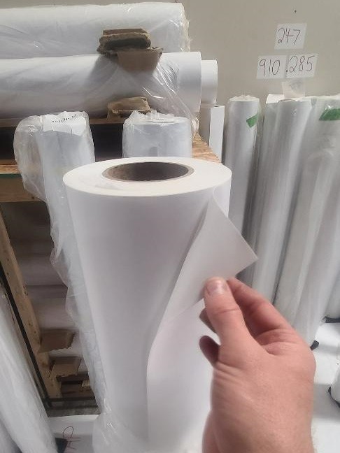 3.4mil Matte White HIGH-TACK Permanent Print Vinyl PSA Solvent Latex Roll 5-Year